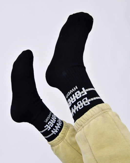 3 PIECE BLACK SOCKS BUNDLE - Premium Socken - HOW DEEP
