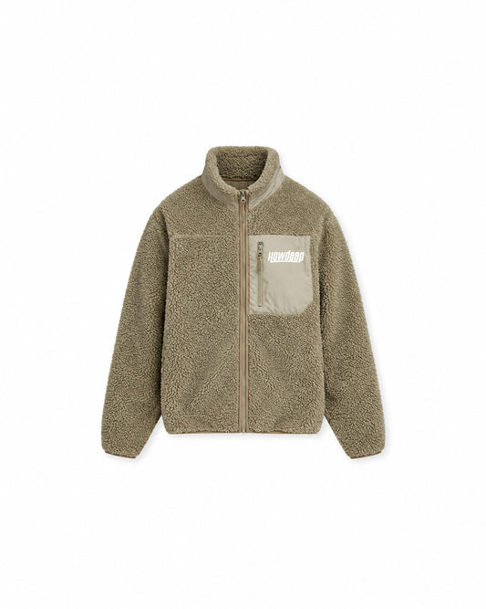 HOWDEEP FLUFFY PUFF Teddy Fleece Jacket Olive – Teil des Analog Driver Bundles