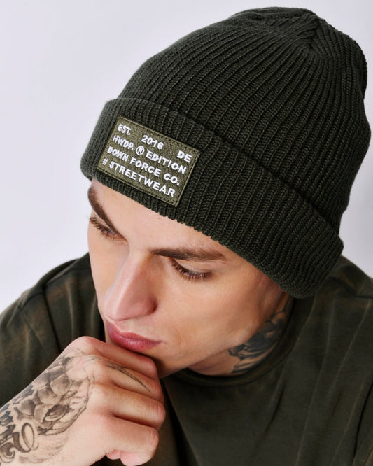 HD DARK OLIVE - Limited Premium Beanie - HOW DEEP