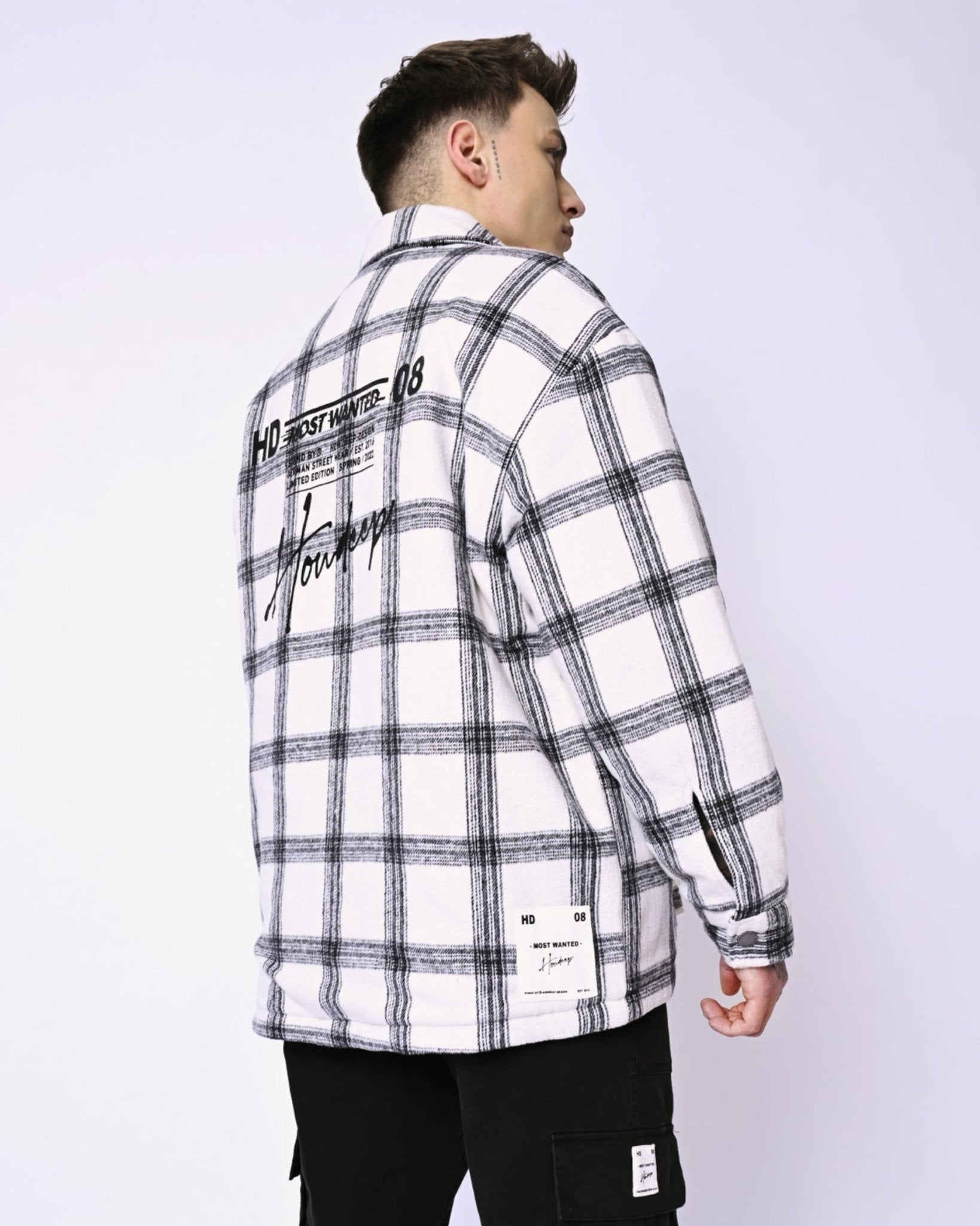 HD WHITE SQUARED - Flanell Jacket - HOW DEEP