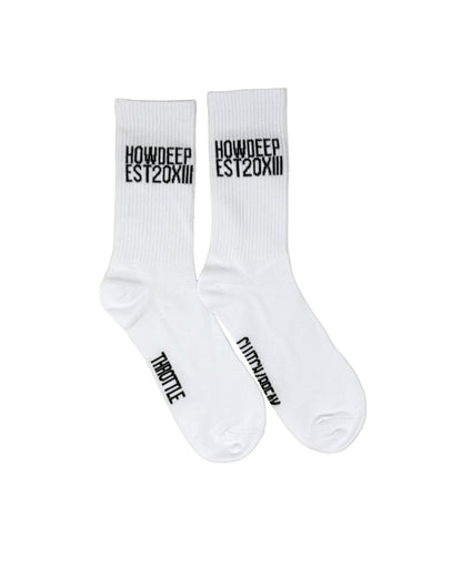 3 PIECE RACE TRACK WHT SOCKS BUNDLE - Premium Socken - HOW DEEP