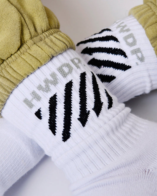 3 PIECE WHITE SOCKS BUNDLE - Premium Socken - HOW DEEP