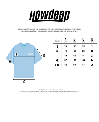 1 MIO – HOWDEEP Premium T-Shirt Baby Blue