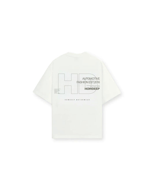 HOWDEEP HD Structure Shirt – Premium T-Shirt Weiß