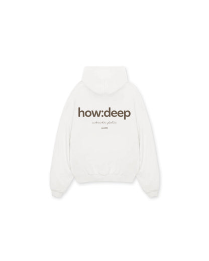 HOWDEEP Night Ride – Oversized Hoodie Weiß