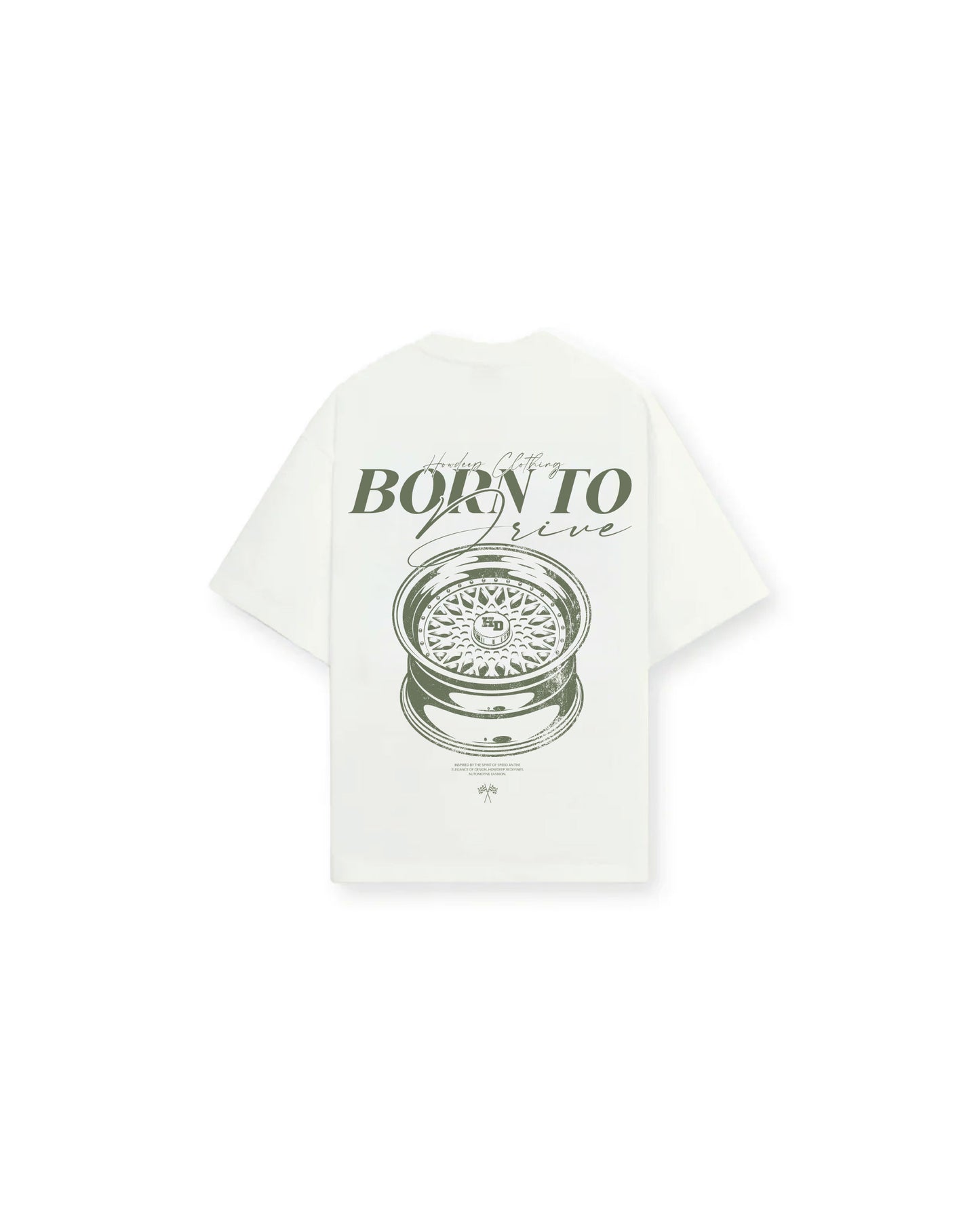 BORN TO DRIVE V2– HOWDEEP Premium T-Shirt Offwhite