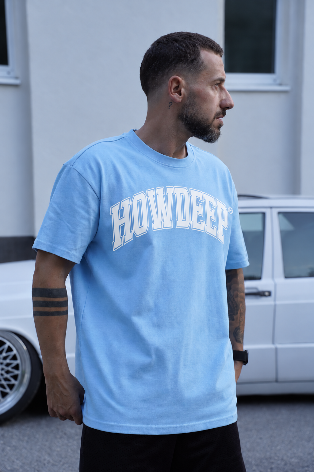 GOOD OLD TIMES – HOWDEEP Premium T-Shirt Baltic Blue