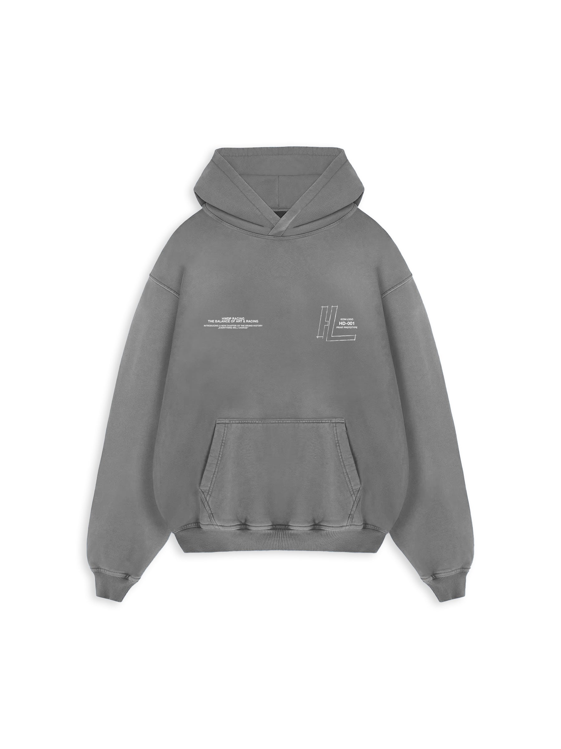 NINEELEVEN 964 GREY - Premium Hoodie