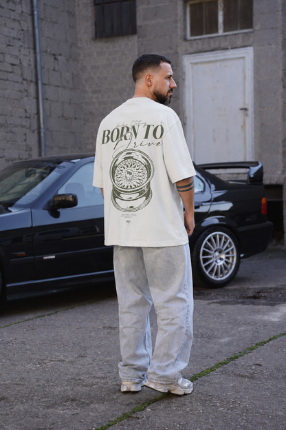 BORN TO DRIVE V2– HOWDEEP Premium T-Shirt Offwhite