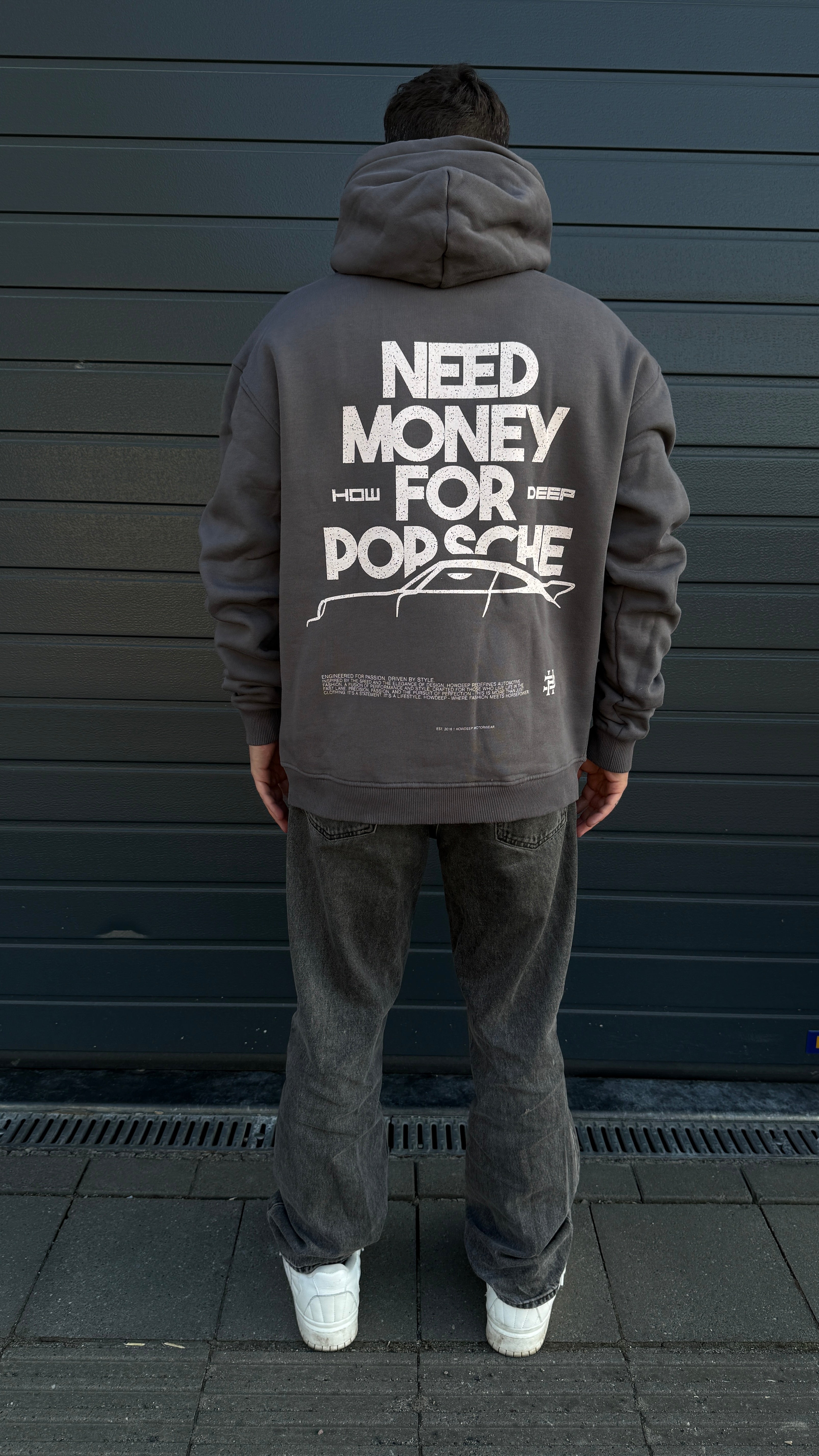 NEED MONEY GREY - Premium Hoodie