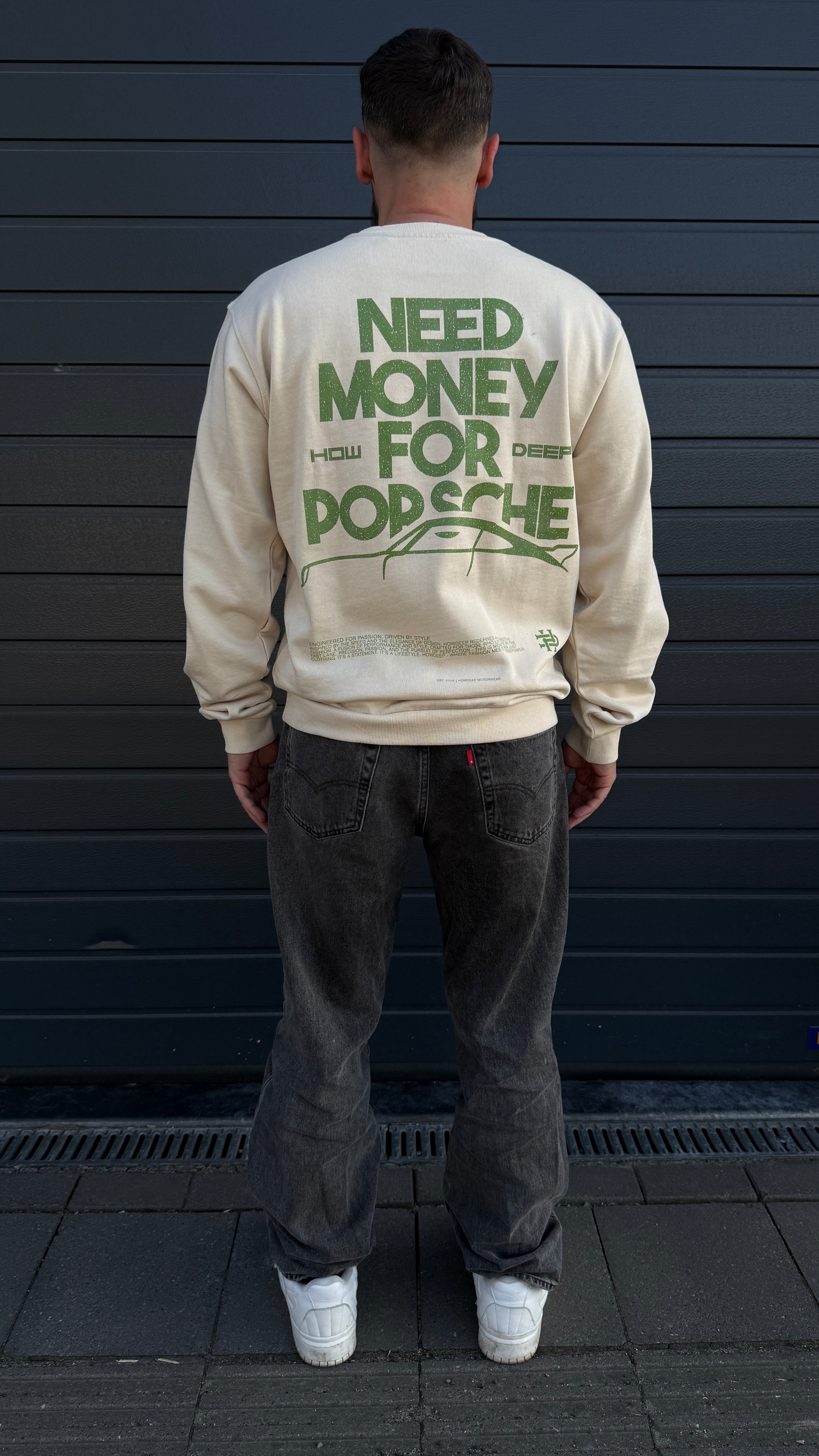NEED MONEY CREME - Premium Crewneck