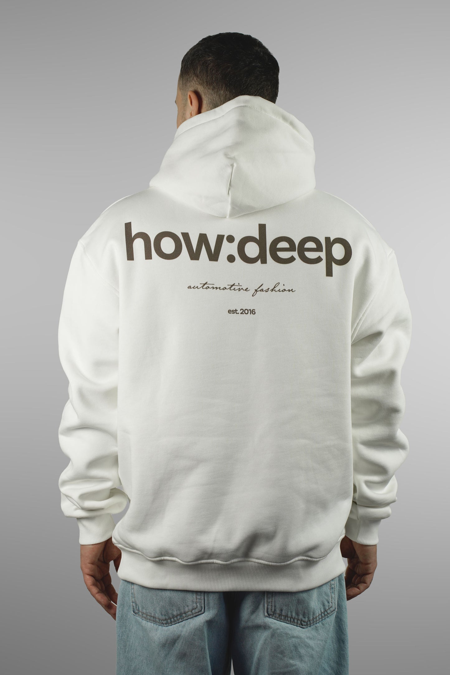 HOWDEEP Night Ride – Oversized Hoodie Weiß