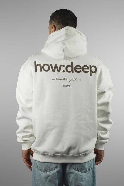 HOWDEEP Night Ride – Oversized Hoodie Weiß