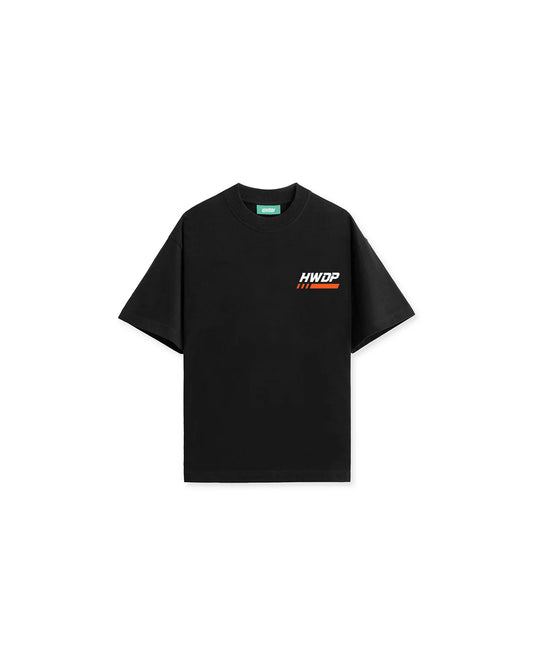 HOWDEEP OFFSET T-Shirt Black – Vorderseite mit HWDP-Logo