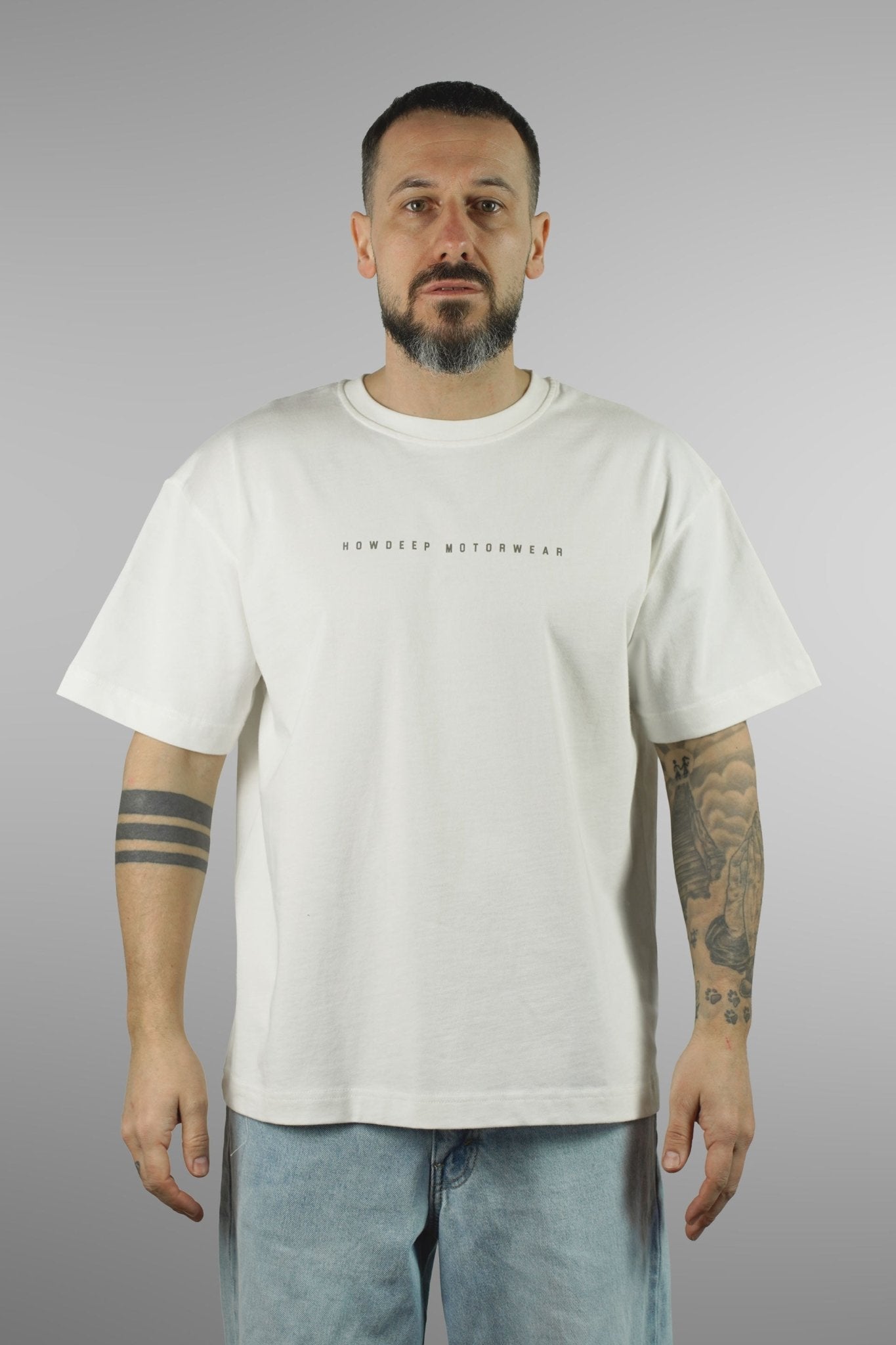 HOWDEEP HD Structure Shirt – Premium T-Shirt Weiß - HOW DEEP