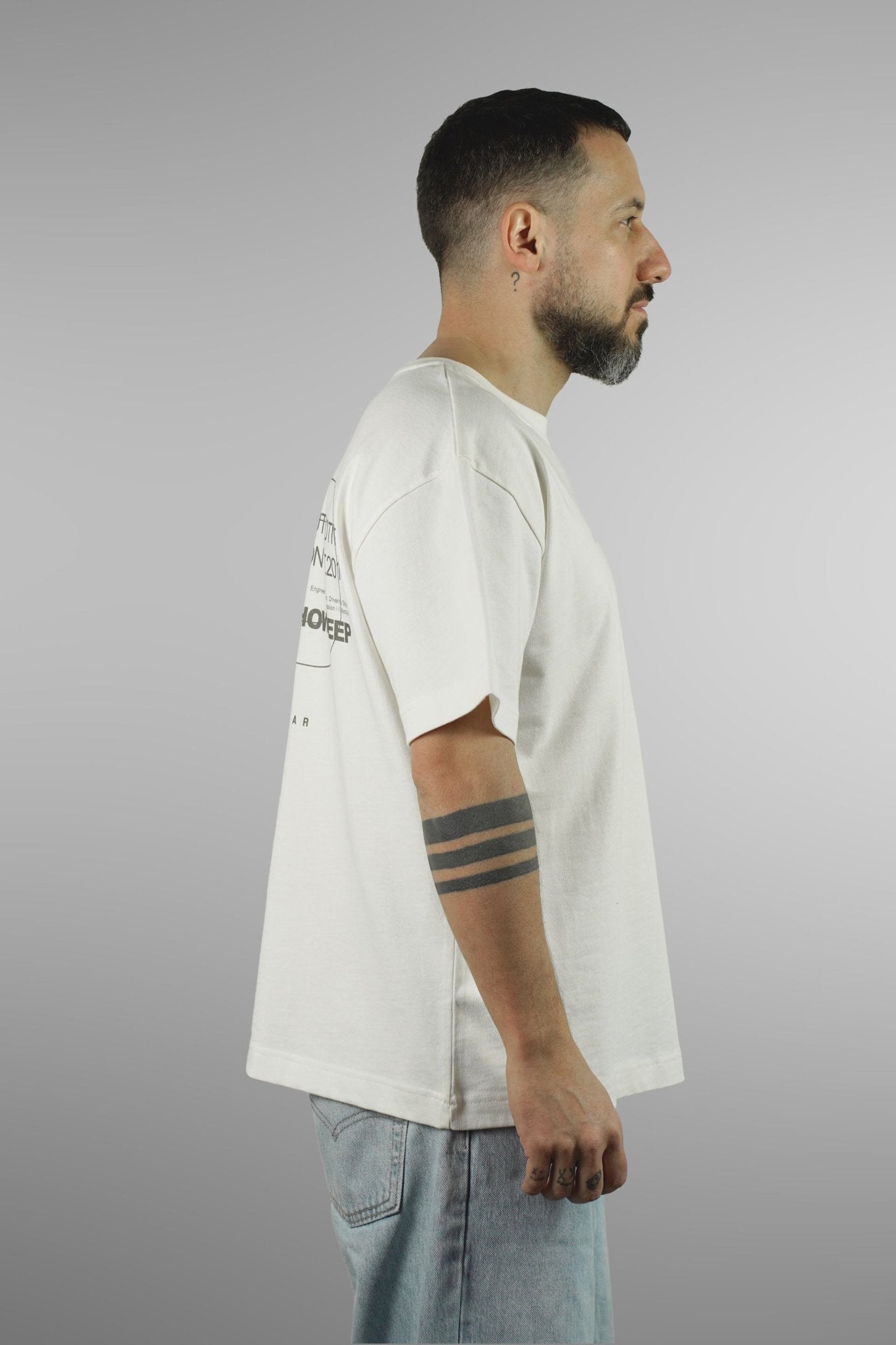 HOWDEEP HD Structure Shirt – Premium T-Shirt Weiß - HOW DEEP