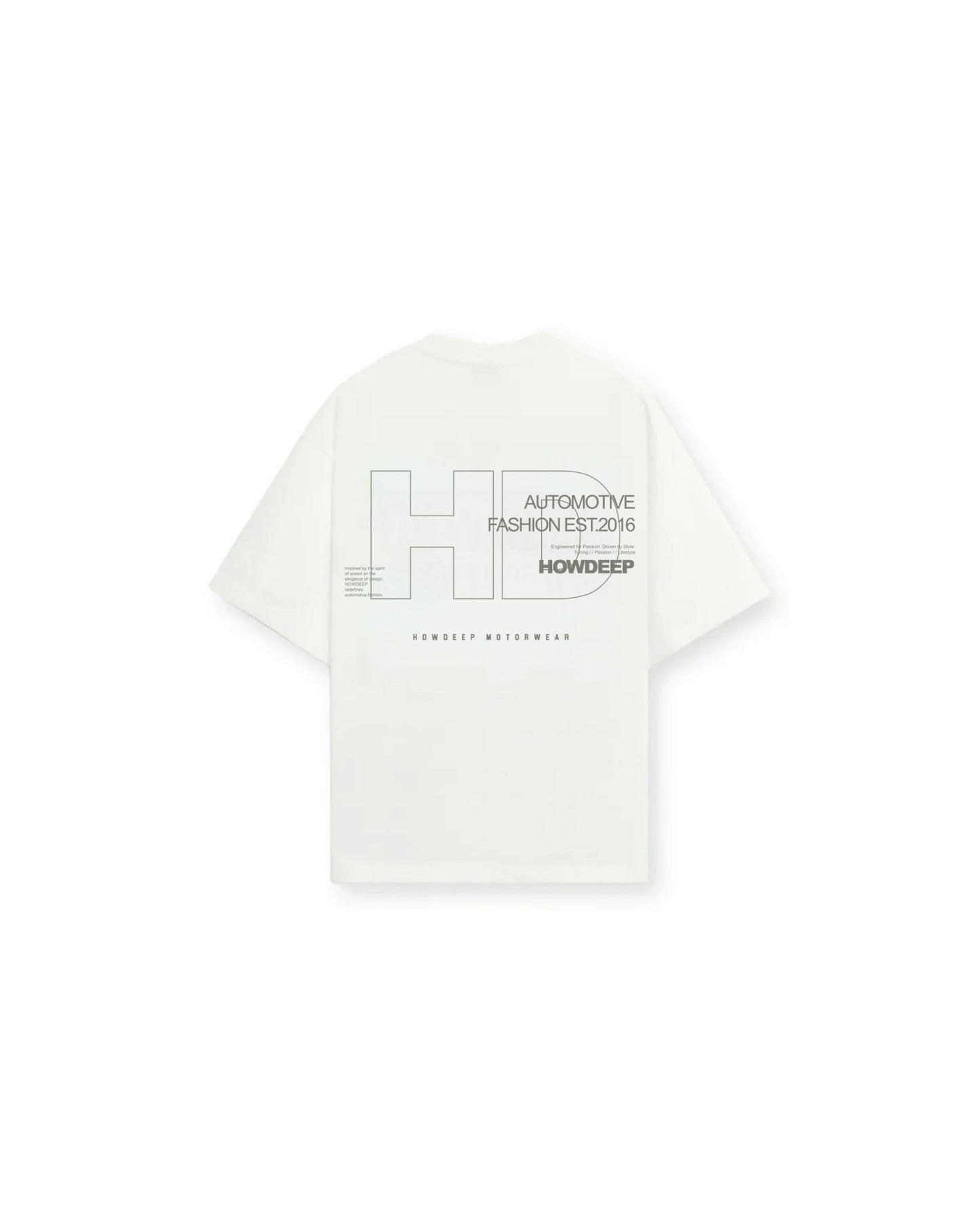 HOWDEEP HD Structure Shirt – Premium T-Shirt Weiß - HOW DEEP