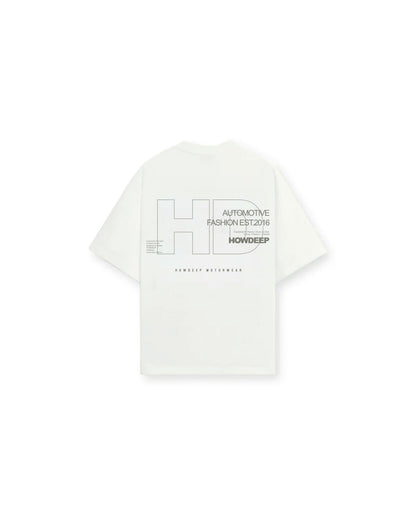 HOWDEEP HD Structure Shirt – Premium T-Shirt Weiß - HOW DEEP