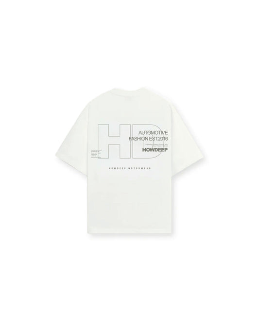 HOWDEEP HD Structure Shirt – Premium T-Shirt Weiß - HOW DEEP