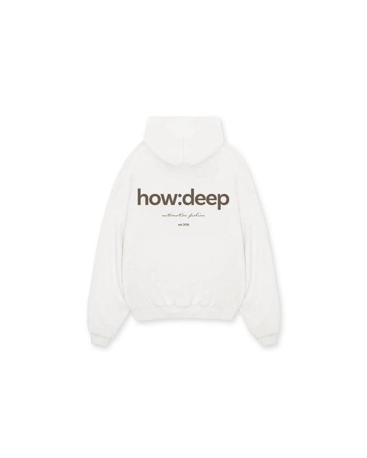 HOWDEEP Night Ride – Oversized Hoodie Weiß - HOW DEEP