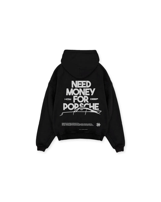 NEED MONEY BLACK - Premium Hoodie - HOW DEEP