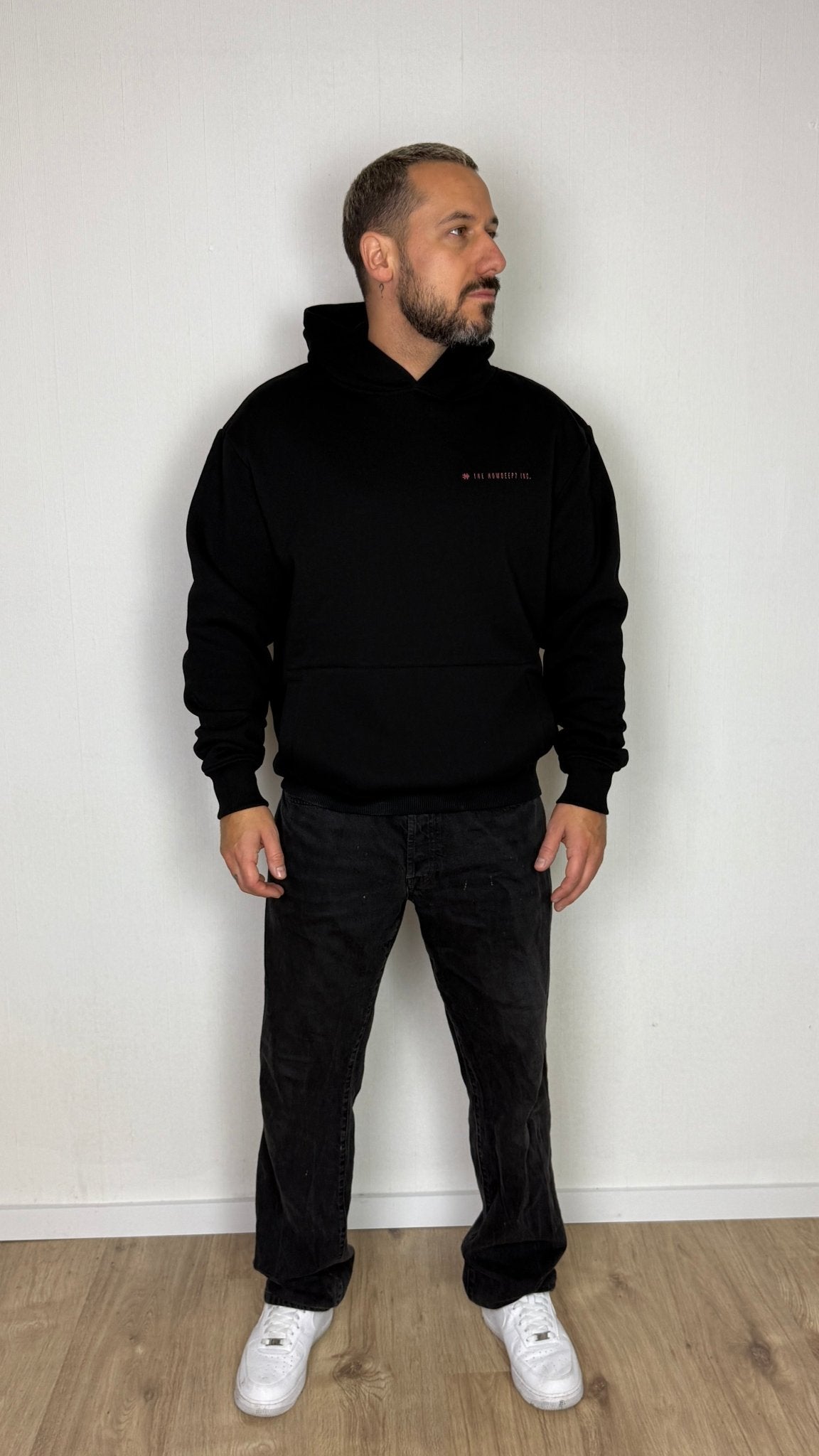 REPEAT E DREIßIG BLACK - Premium Hoodie - HOW DEEP