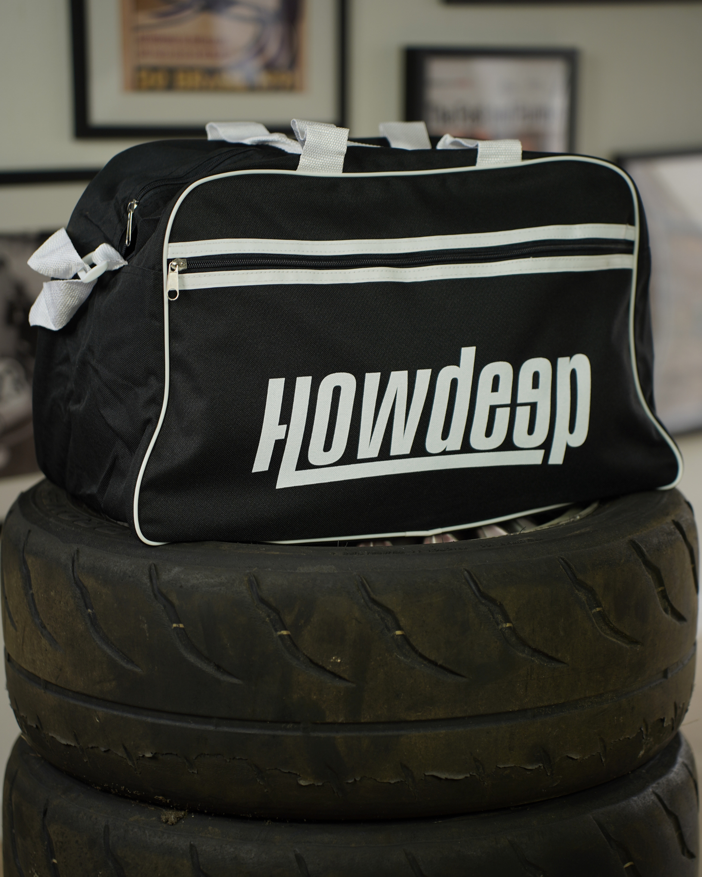 HOWDEEP Car Bag Premium - Tasche Schwarz Weiß