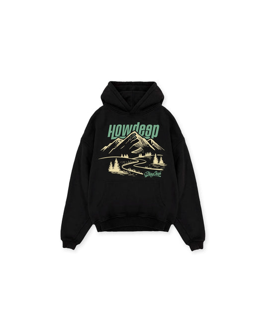 WÖRTHERSEE 2025 BLACK - Premium Hoodie - HOW DEEP