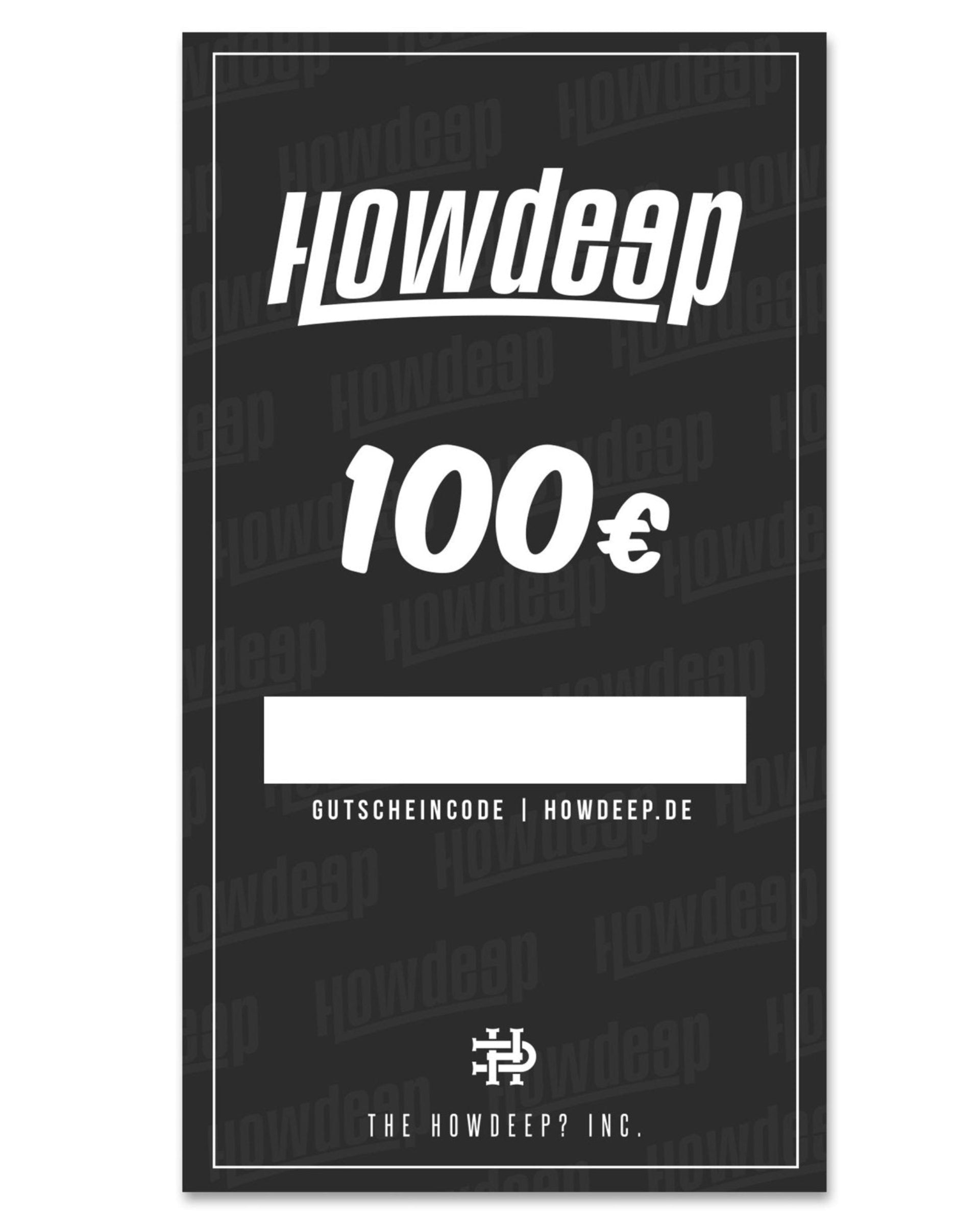HOWDEEP Geschenkgutschein online kaufen (10€–100€) – HOW DEEP