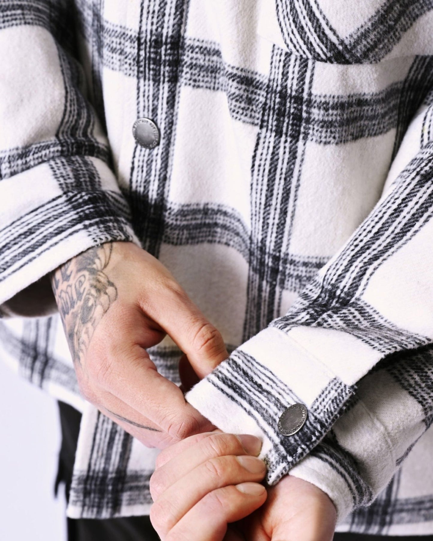 HD WHITE SQUARED - Flanell Jacket - HOW DEEP