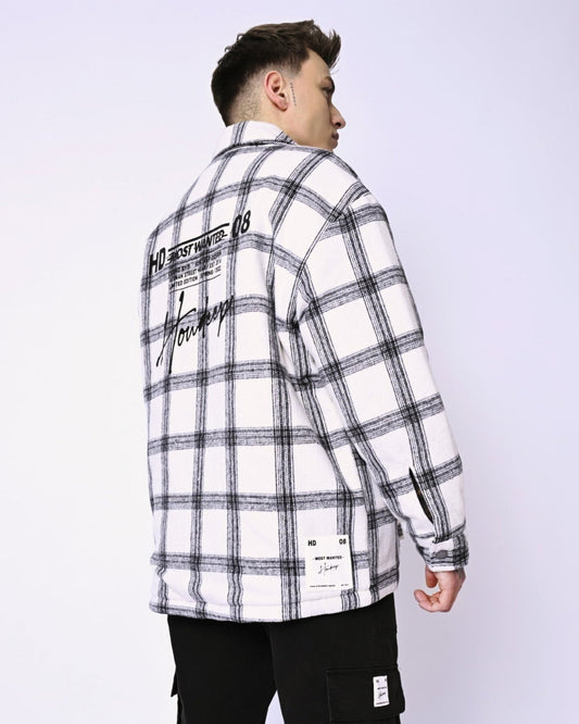 HD WHITE SQUARED - Flanell Jacket - HOW DEEP