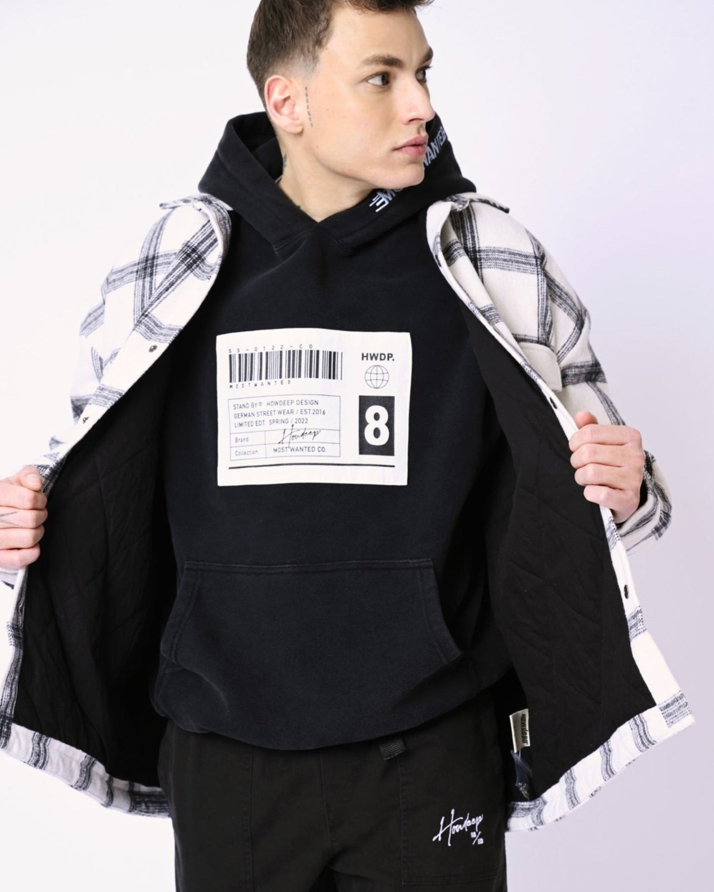 HD WHITE SQUARED - Flanell Jacket - HOW DEEP