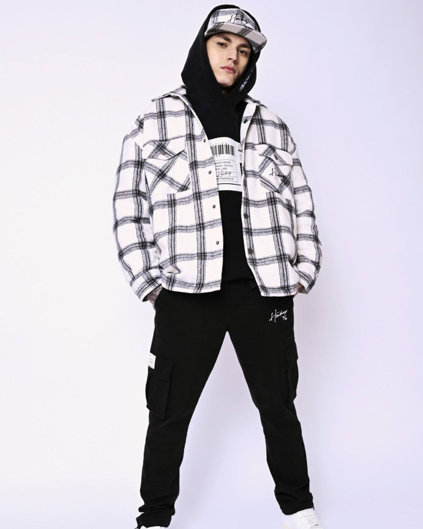 HD WHITE SQUARED - Flanell Jacket - HOW DEEP