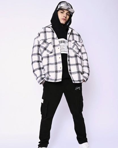 HD WHITE SQUARED - Flanell Jacket - HOW DEEP