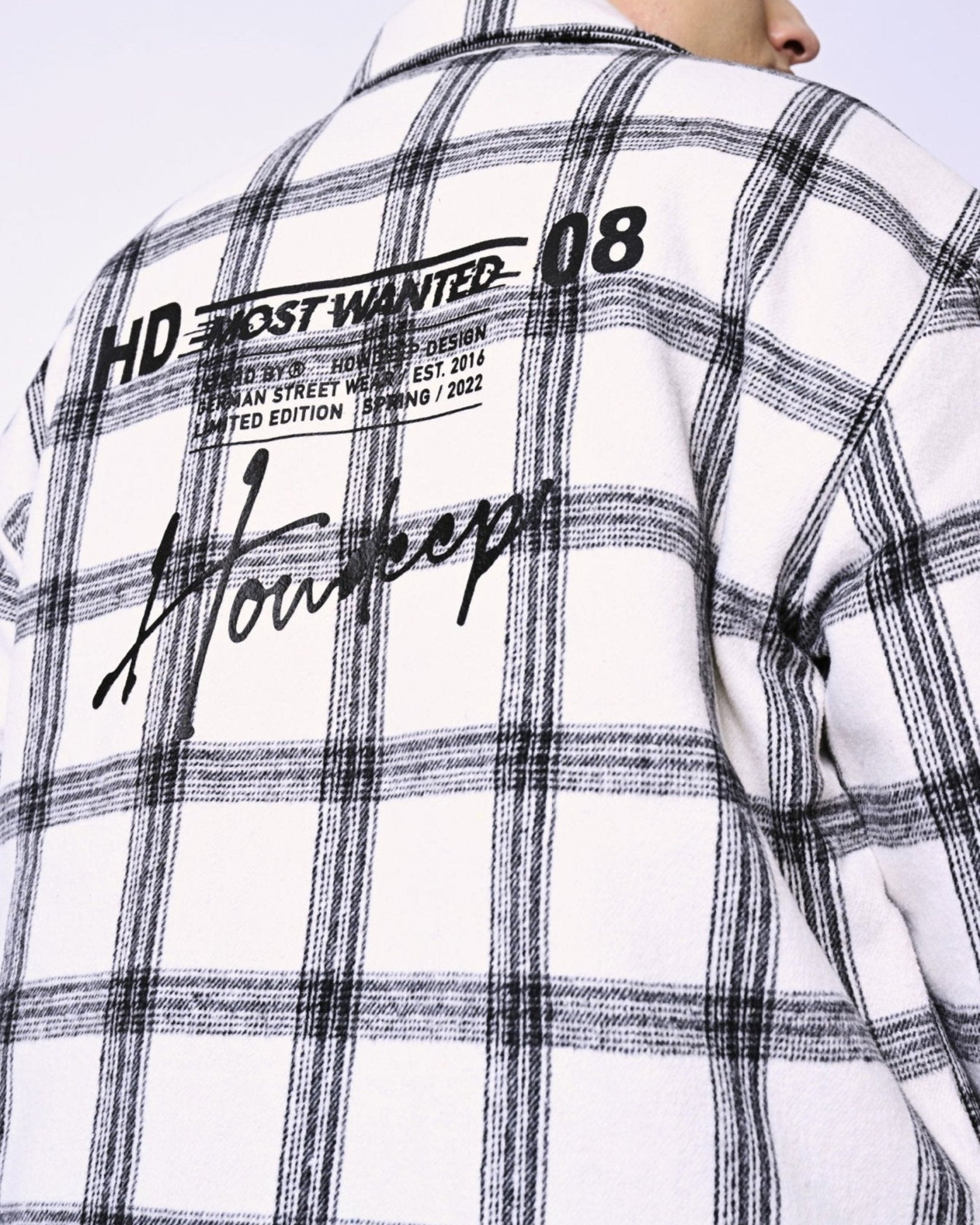 HD WHITE SQUARED - Flanell Jacket - HOW DEEP