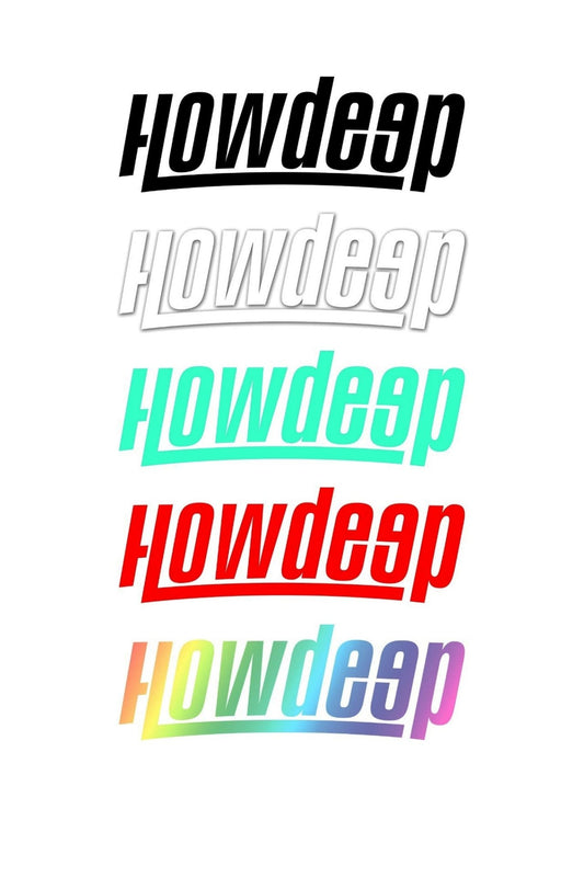 Logo - Sticker Plot 22 cm - HOW DEEP